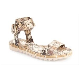 AGL Attilio Giusti Leombruni Snake Print Sandals